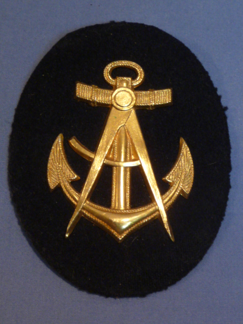 Original WWII German Kriegsmarine (Navy) Carpenter NCO's Career Sleeve Insignia