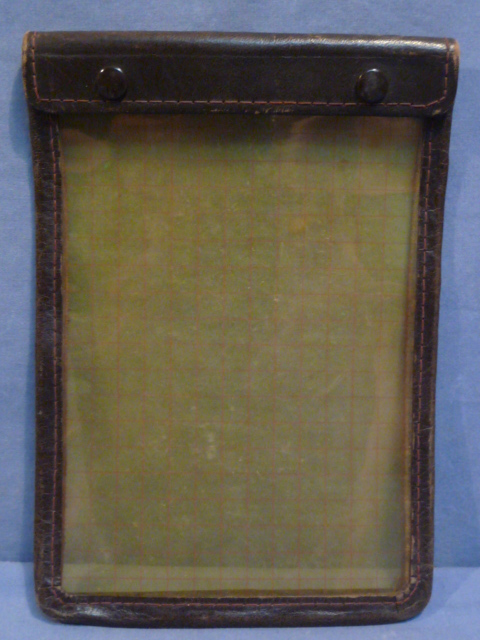 Original WWII German Map Case Insert, Map Protector with Grid