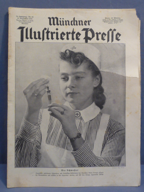 Original WWII German Münchner Illustrierte Presse Magazine, December 1939