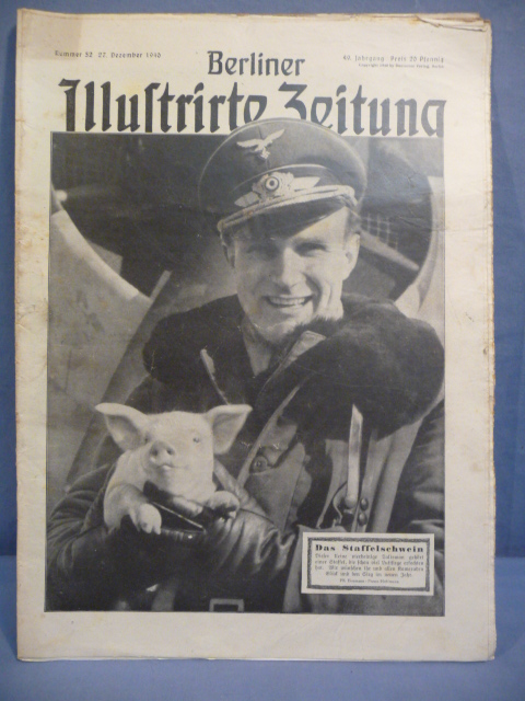 Original WWII German Berliner Illustrierter Zeitung Magazine, December 1940