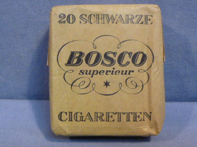 Original WWII Era German Pack of 20 Cigarettes, BOSCO superieur