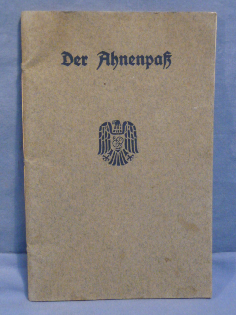 Original Nazi Era German Der Ahnenpaß (Family Tree) Book