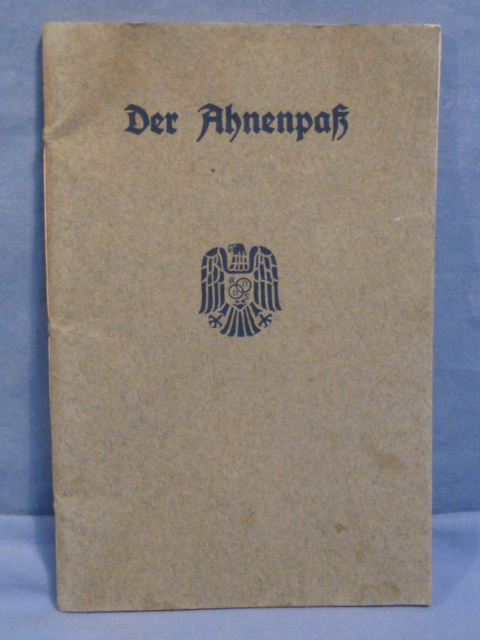 Original Nazi Era German Der Ahnenpa (Family Tree) Book