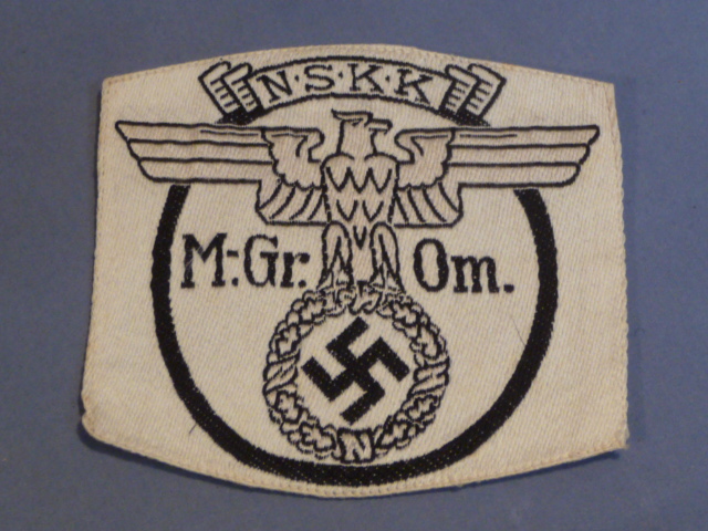 Original Nazi Era German NSKK Sport Shirt Insignia w/RZM Tag, M.-Gr. Om.