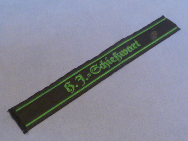 Original Nazi Era German HJ-Schiewart Sleeve Stripe - Marksmanship Warden