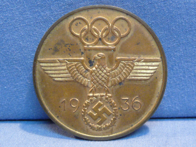 Original Nazi Era German 1936 Olympic Games Commemorative Coin