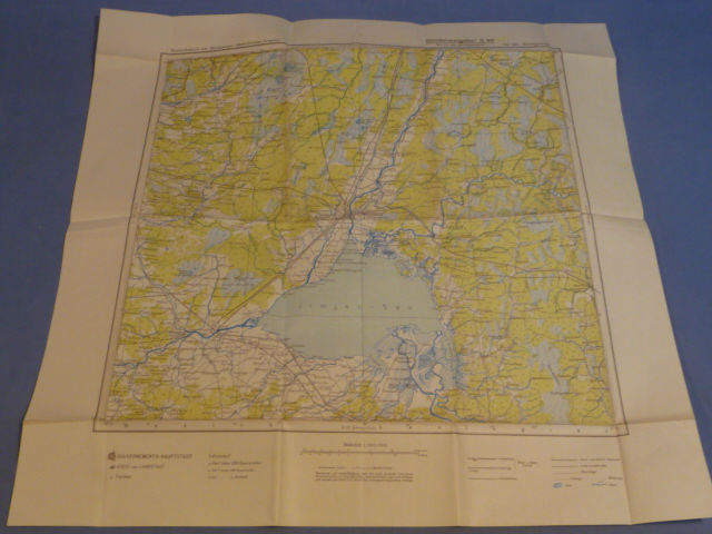 Original WWII German Middle of Europe Military Map, Nowgorod