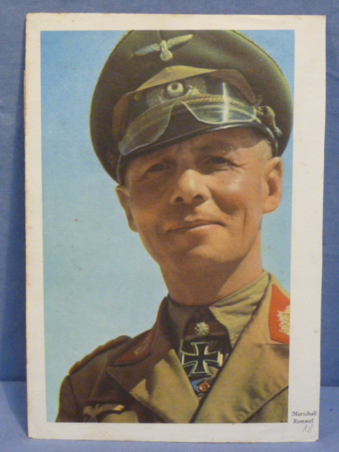 Original WWII German Marschall Rommel Photograph Print, HELDEN DER WSTE