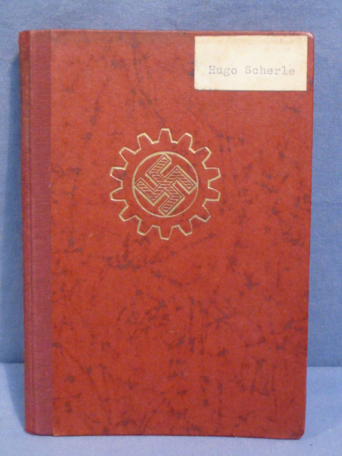 Original WWII German DAF Membership ID/Dues Book