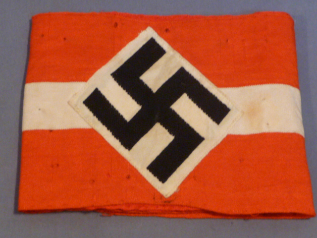 Original Nazi Era German Hitler Jugend (HJ) Member's Armband, Extra Large