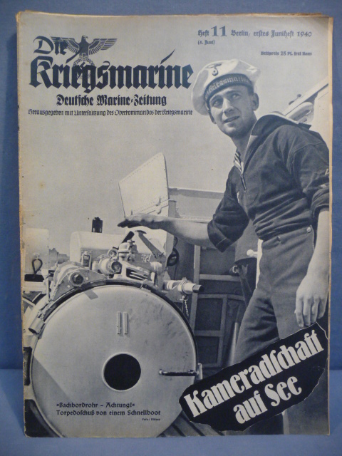 Original WWII German Die Kriegsmarine Magazine, June 1940