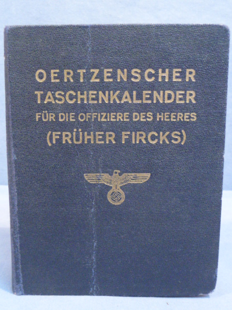 Original WWII German Pocket Calendar for Army Officers, Taschenkalender Offiziere der Heeres