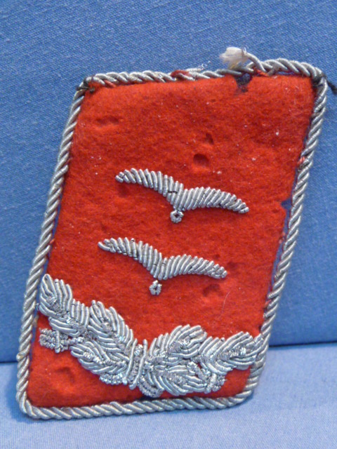 Original WWII German Luftwaffe Flak Artillery Oberleutnant Collar Tab, Single