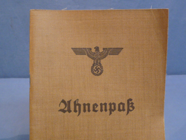 Original Nazi Era German Der Ahnenpaß (Family Tree) Book