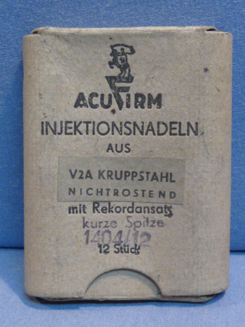 Original WWII Era German Medical Item, ACUFIRM Injection Needles (INJEKTIONSNEDELN)