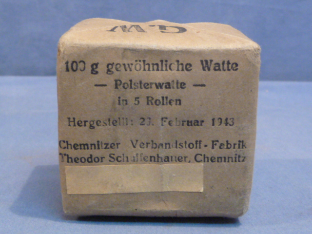 Original WWII German Ordinary Cotton Medical Item, gew�hnliche Watte