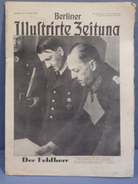 Original WWII German Berliner Illustrierter Zeitung Magazine, May 1940