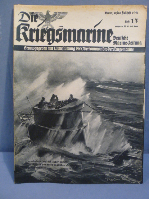 Original WWII German Die Kriegsmarine Magazine, July 1941