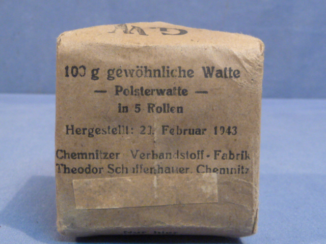 Original WWII German Ordinary Cotton Medical Item, gewhnliche Watte