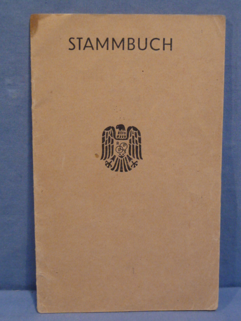 Original Nazi Era German Stammbuch (Family Tree) Book