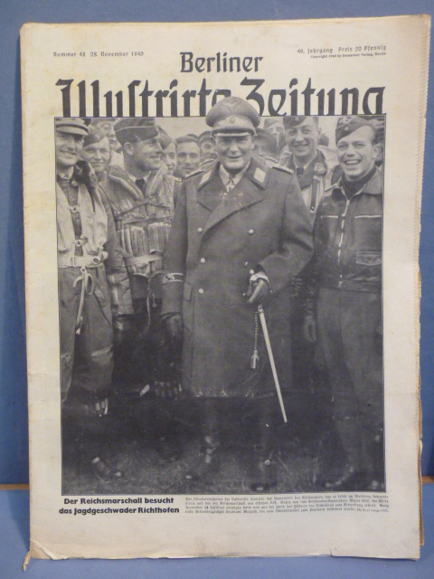 Original WWII German Berliner Illustrierter Zeitung Magazine, November 1940