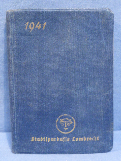 Original WWII German Pocket Calendar/Information Book, 1941 USED