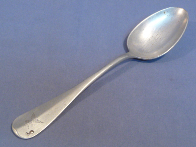 Original WWII German Luftwaffe (Air Force) Aluminum Mess Hall Spoon