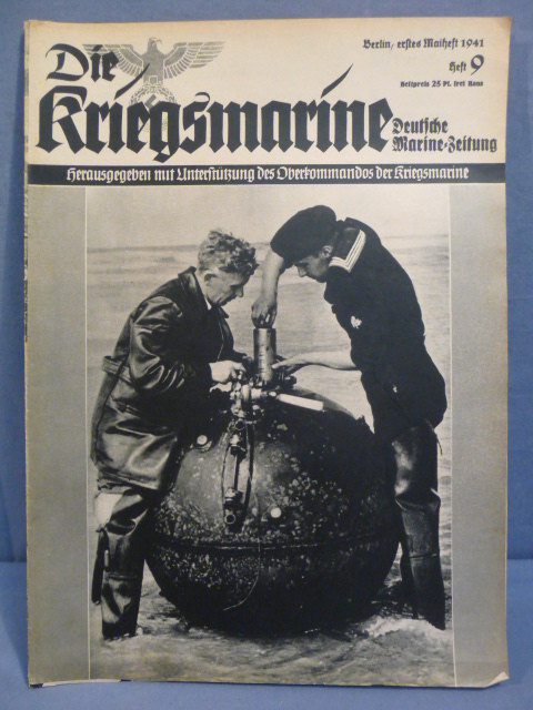 Original WWII German Die Kriegsmarine Magazine, May 1941