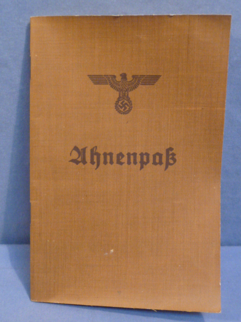 Original Nazi Era German Der Ahnenpa (Family Tree) Book