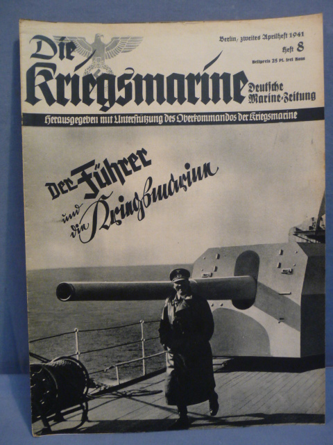 Original WWII German Die Kriegsmarine Magazine, April 1941