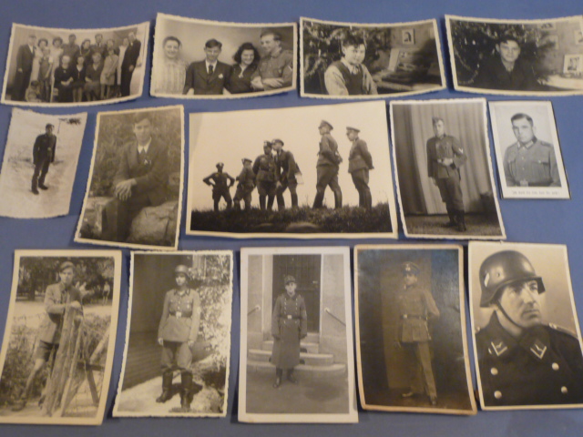 Original WWII German Photographs & Death Notice Lot, 50 TOTAL