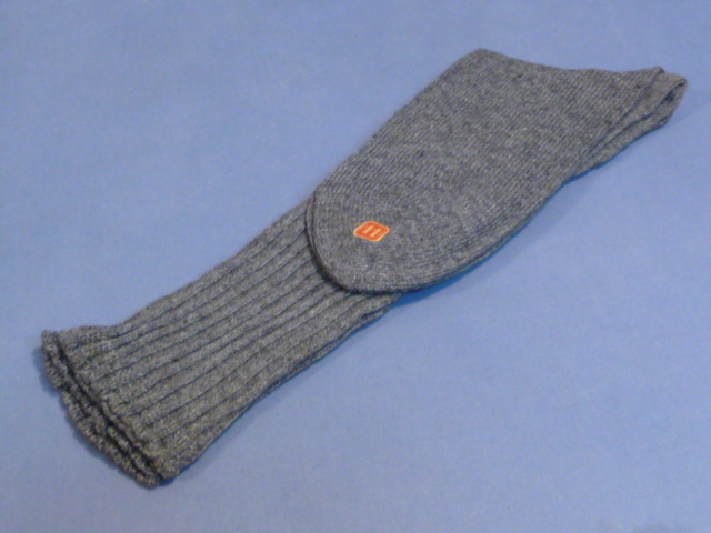 Original WWII Era German Gray Wool Socks, ONE Pair
