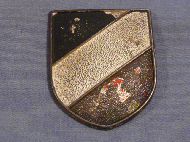 Original WWII German Metal Shield for Pith Helmet, SINGLE
