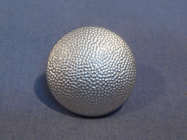Original Nazi Era German SILVER Pebbled Tunic Button, 21mm