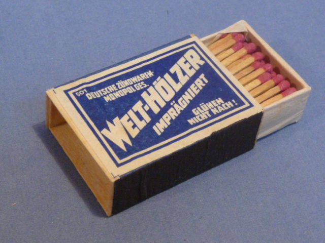 Original WWII German Box of Matches, Welt-Hölzer