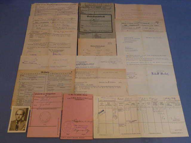 Original WWII German Luftwaffe (Air Force) Wehrstammbuch and Documents Set, Construction