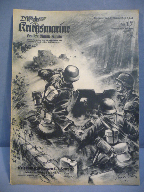 Original WWII German Die Kriegsmarine Magazine, September 1941