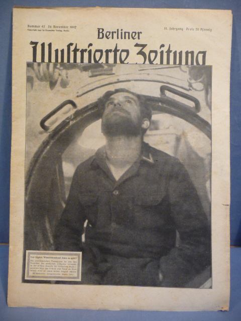 Original WWII German Berliner Illustrierter Zeitung Magazine, November 1942