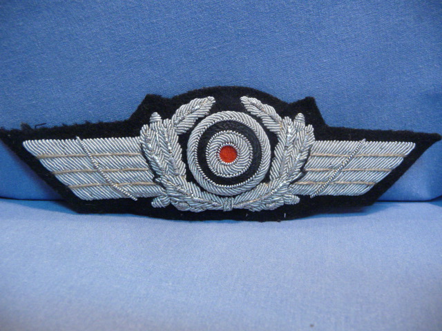 Original WWII German Luftwaffe Officer's Visor Hat Crest Cockade, Unused