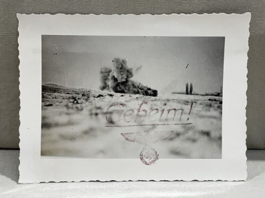 Original WWII German Explosion "Secret!" Photograph, Geheim!