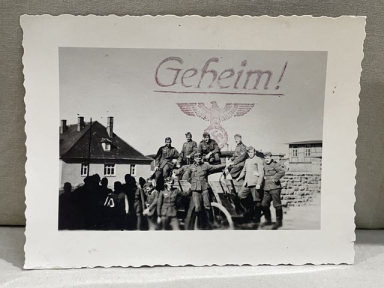 Original WWII German Heer Soldiers Group "Secret!" Photograph, Geheim!