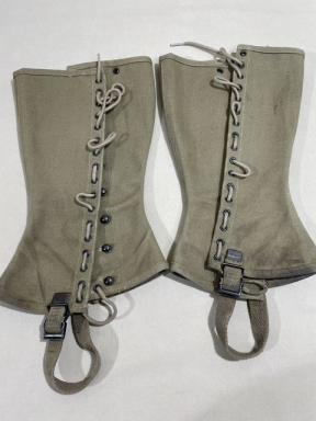 Original WWII US Army Leggings M1938 Size 3R, Pair