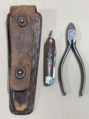 Original WWII US Army Lineman's Tool Kit CS-34 with TL-29 Knife