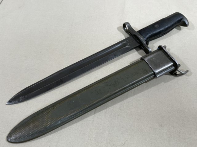 Original WWII US M1 Garand Bayonet and Scabbard, UFH Cut-Down 1942