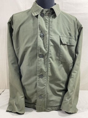 Original Vietnam Era US Navy A2 Deck Jacket, NAMED LARGE SIZE