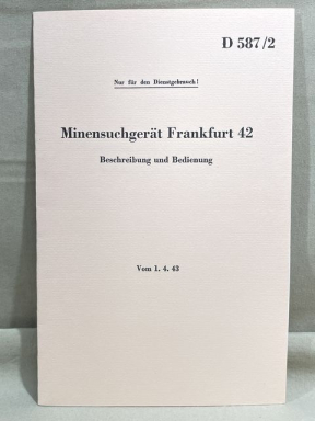 REPRINT - Mine Detector Manual Minensuchgert Frankfurt 42