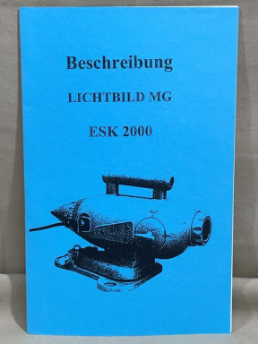 REPRINT - German WWII Photocopied Manual for the MG ESK 2000