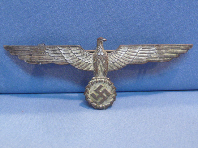 Original WWII German Officer's Metal Breast Eagle for White Summer Tunic