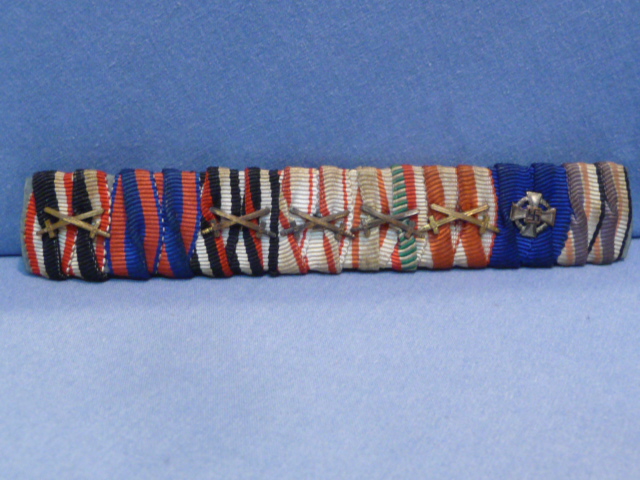 Original Nazi Era German 8 Position Parade Ribbon Bar, War Merit Cross