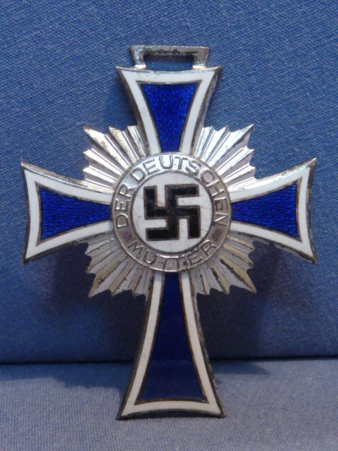 Original Nazi Era German Mother's Cross in Silver